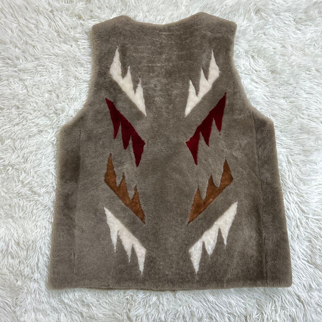 FRAMeWORK 別注K.tsanikidis ムートン チマヨ柄 ジレ F