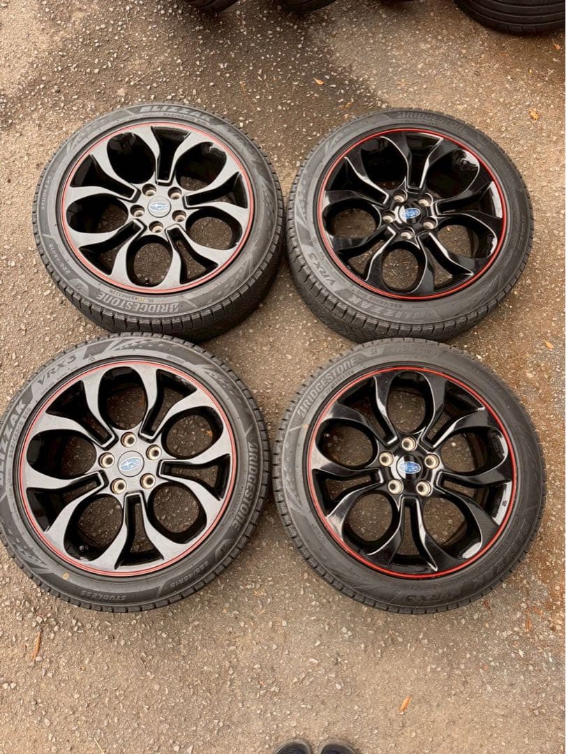 レヴォーグ純正オプションブリヂストン 225/45R18 VRX3アルミセット