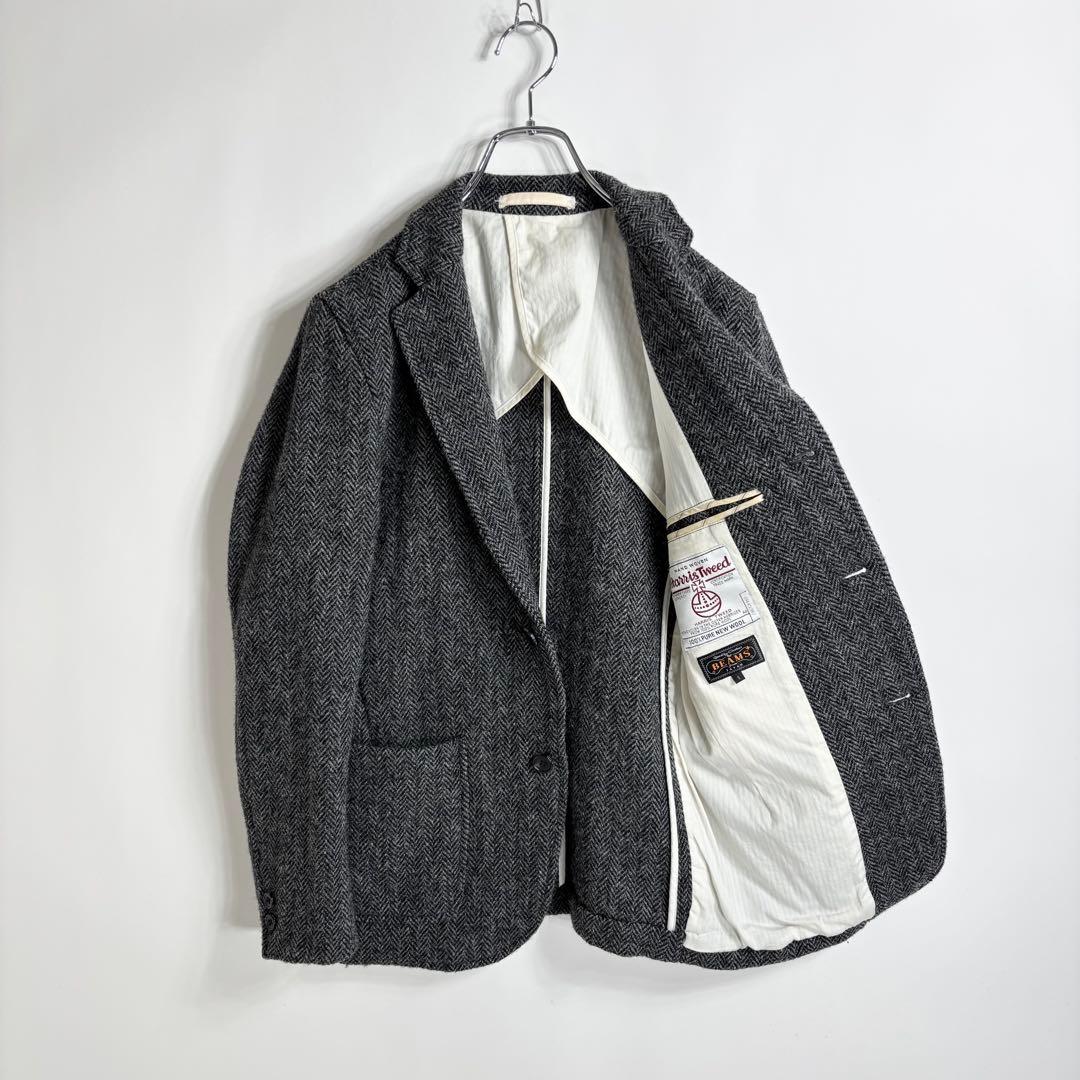 BEAMS PLUS × Harris Tweed 3B ジャケット グレー S