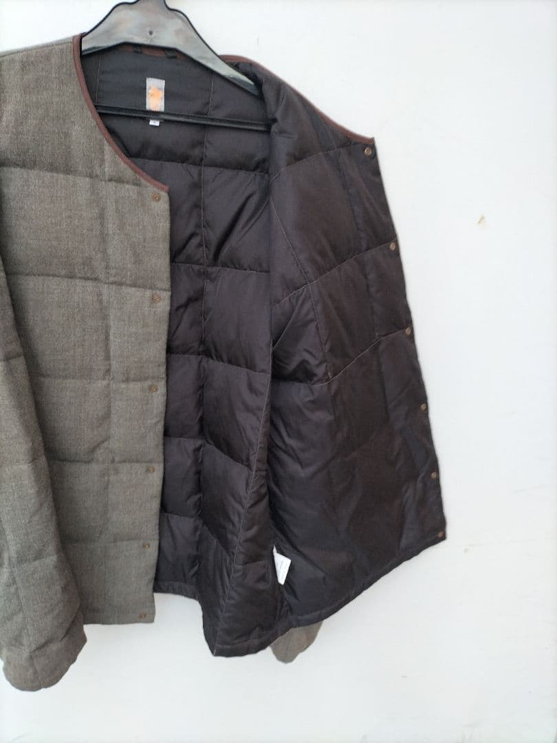 NANGA × ele × 乱痴気　ナンガ　ウールダウン　　グレー　M