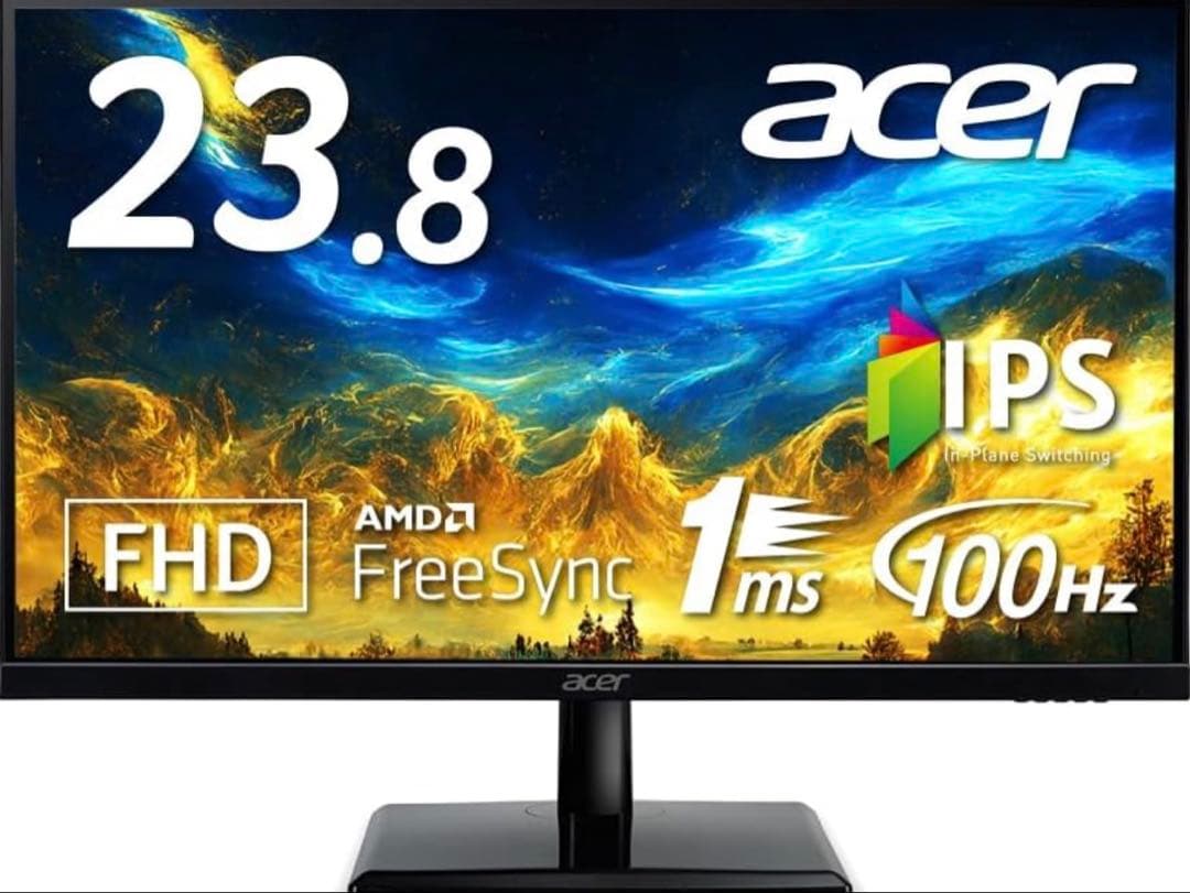23年11月購入 Acer モニター 23.8インチ フルHD EK241Y