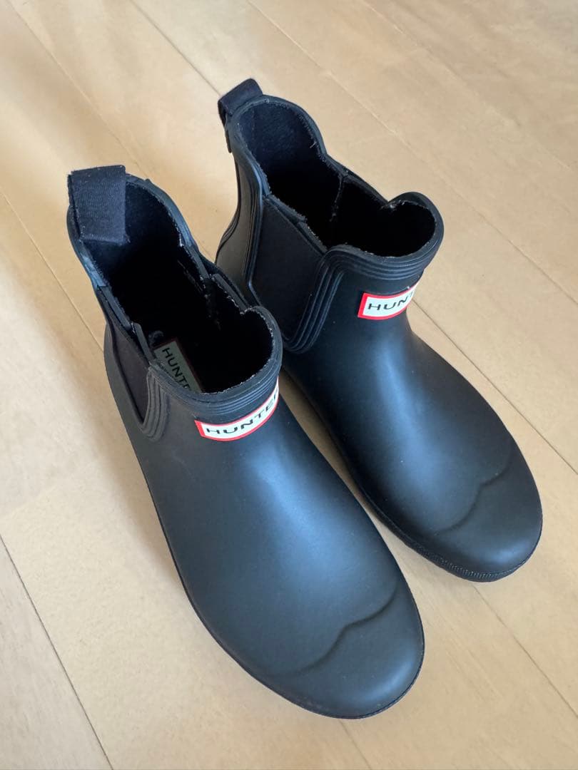 HUNTER ブラック ショートブーツ　24cm