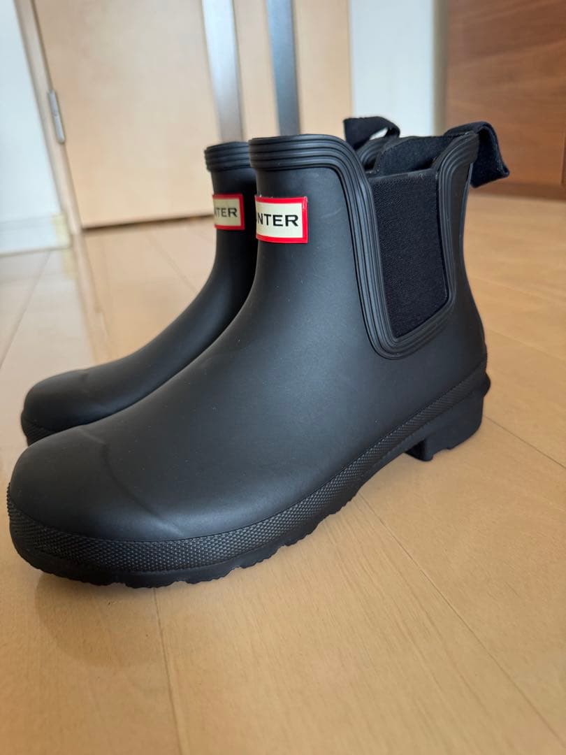 HUNTER ブラック ショートブーツ　24cm