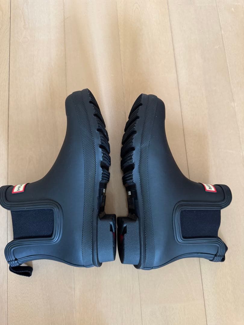 HUNTER ブラック ショートブーツ　24cm