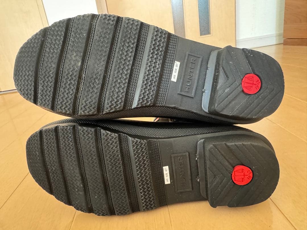 HUNTER ブラック ショートブーツ　24cm