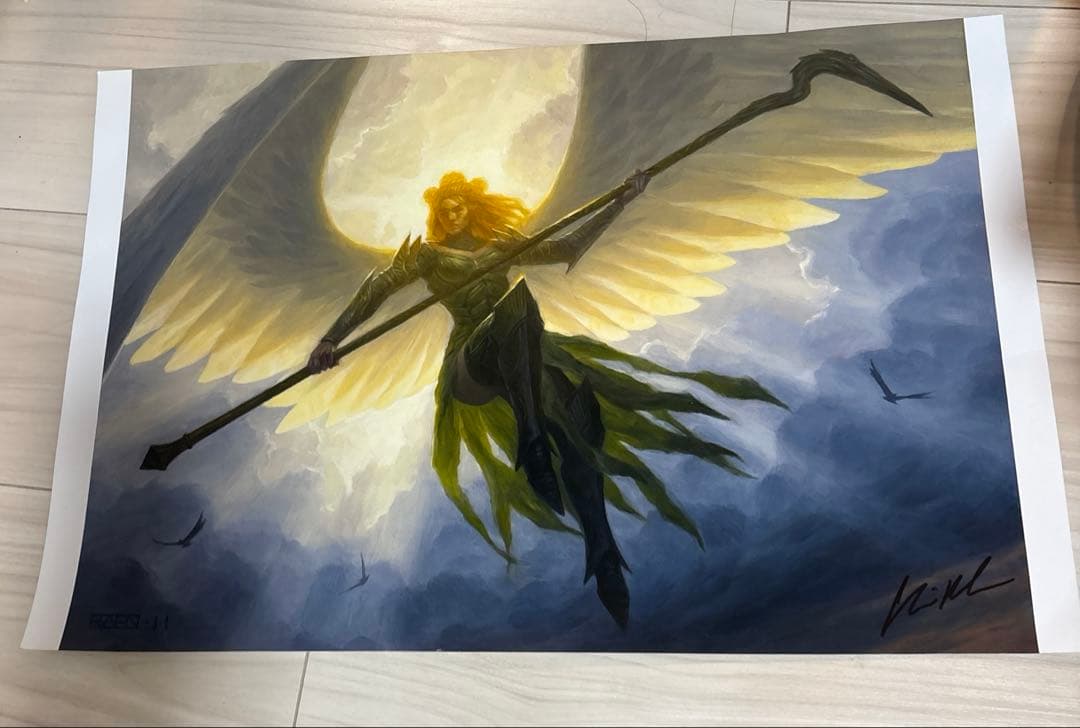 MTG 複製原画　Time walk　ブラックロータス　鷺群れのシガルダ