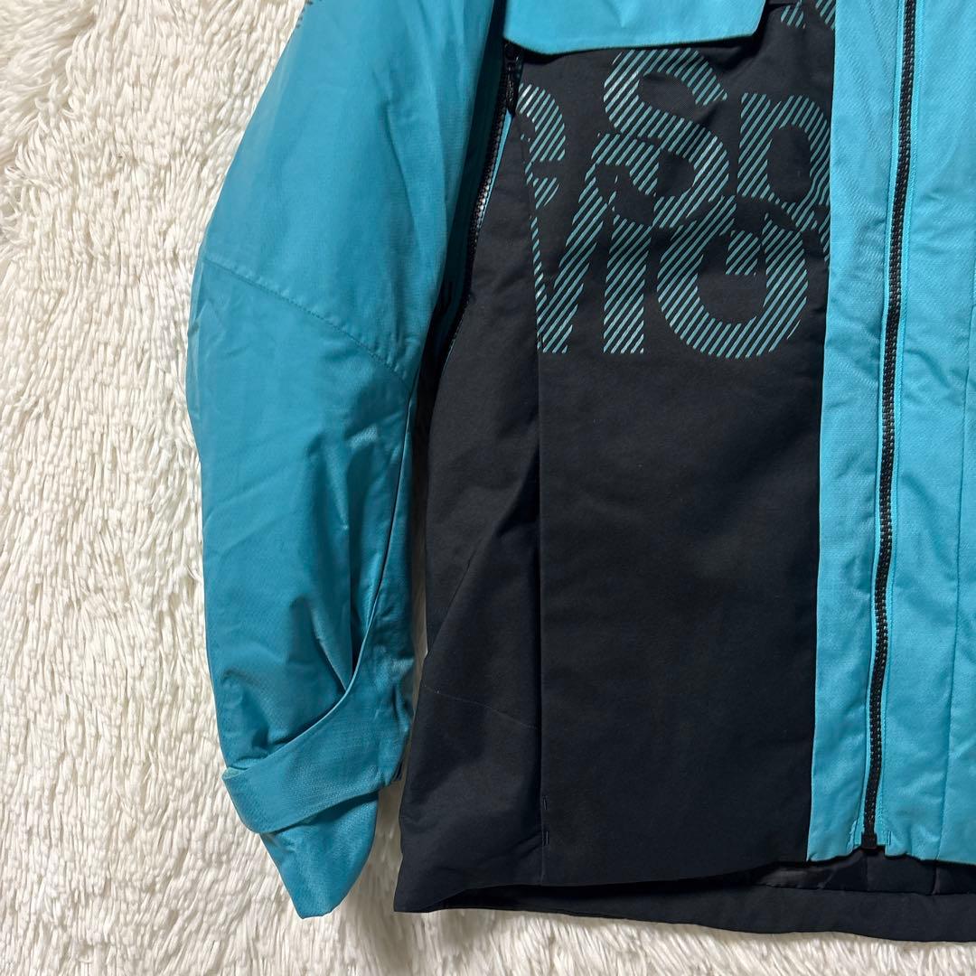 DESCENTE デサント　スキーウェア フード付き ジャケット青✖️黒　M