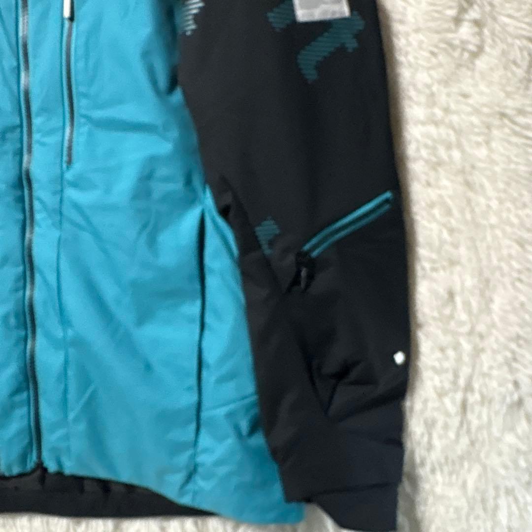 DESCENTE デサント　スキーウェア フード付き ジャケット青✖️黒　M