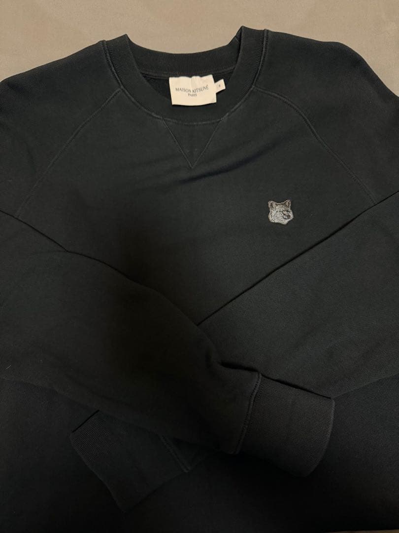 MAISON KITSUNÉ ブラック トレーナー M メゾンキツネ