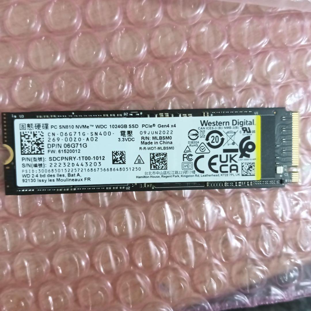 内蔵型SSD SSD M2 WesternDigital 1TB