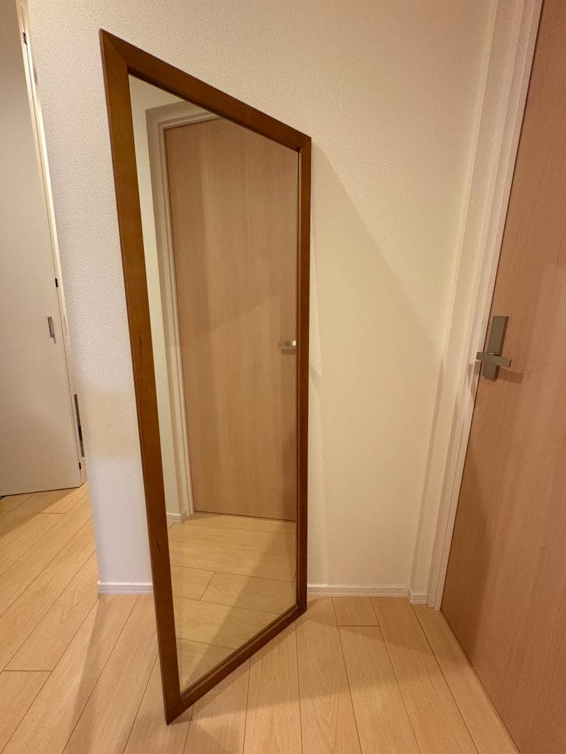 【送料込】スタンドミラー（木製フレーム・高さ152cm）