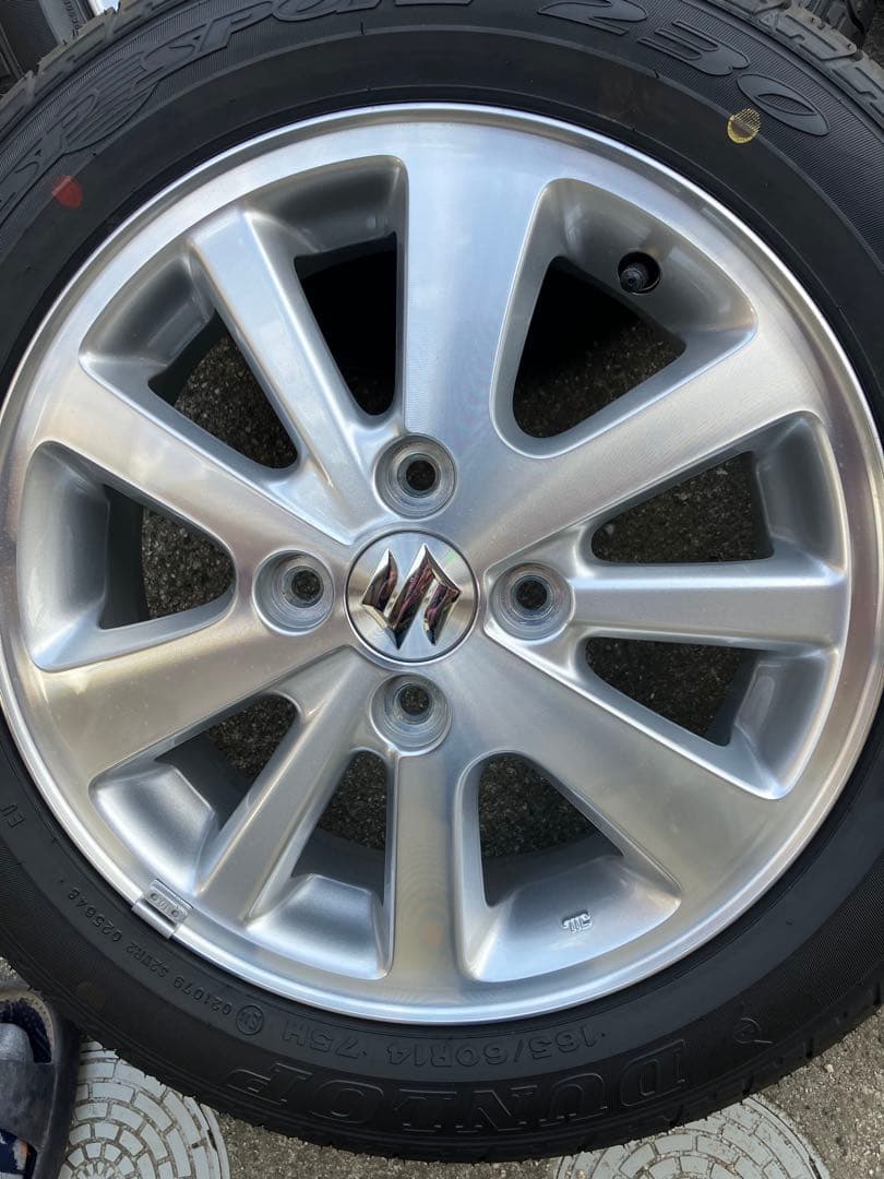 さんにいろく　新車外し　エブリィワゴン純正アルミホイールタイヤ4本セット