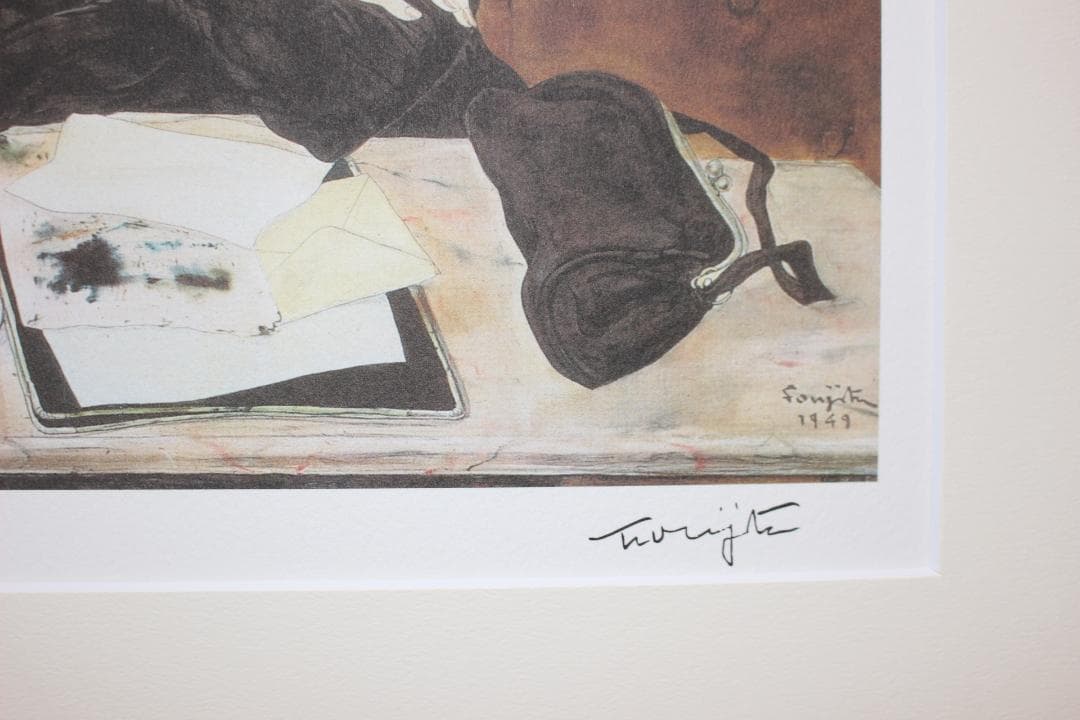 藤田嗣治 エスタンプリトグラフ「カフェ」 100部限定 12/100