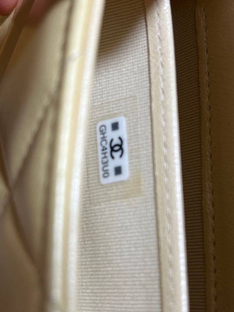 CHANEL レア色　パステルクリームイエロー　 キルティング 長財布