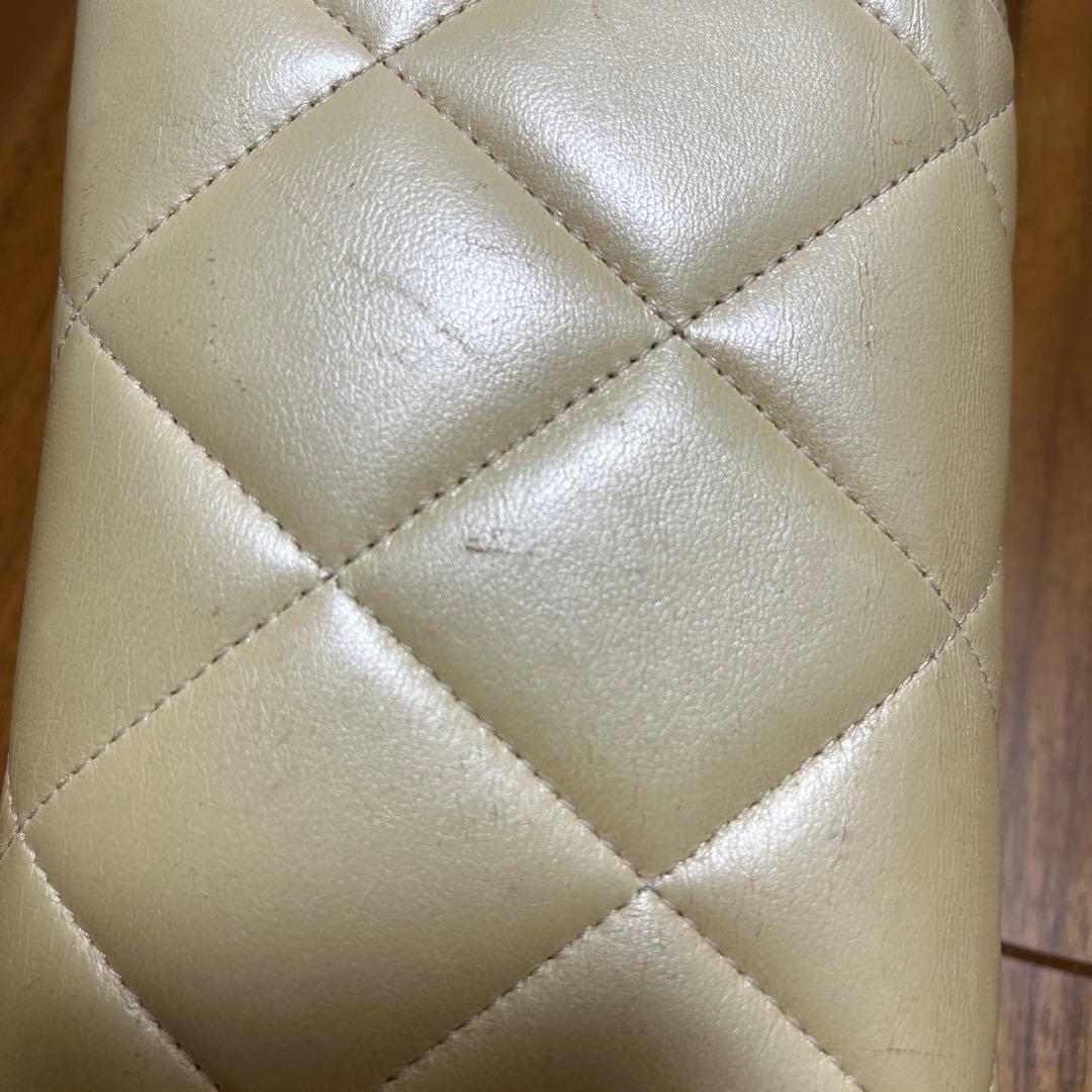 CHANEL レア色　パステルクリームイエロー　 キルティング 長財布