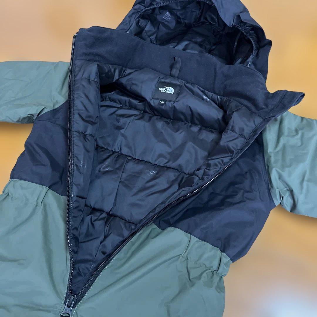 スノーワンピース　ノースフェイス　カーキ　キッズ　100　スノーウェア