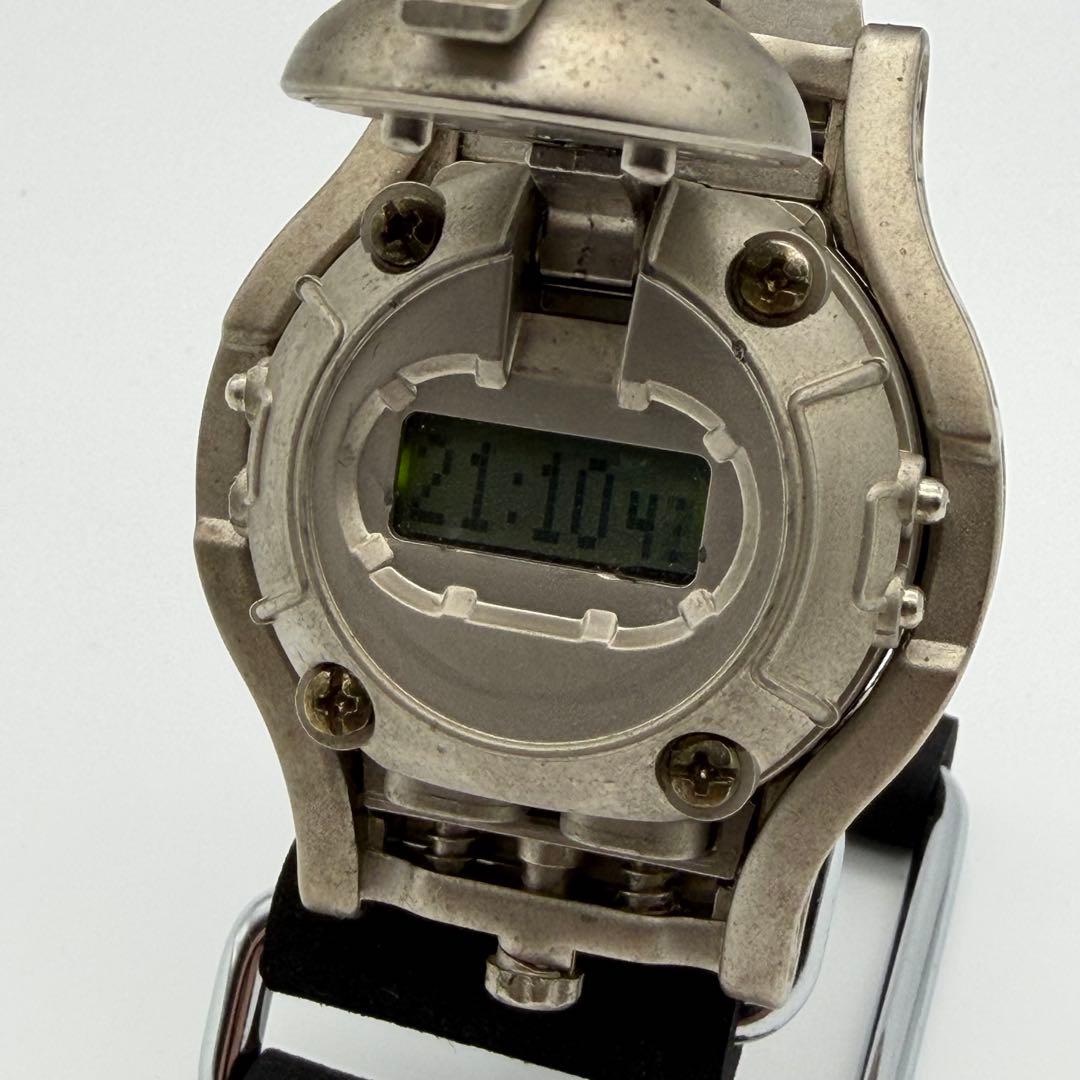BANDAI バンダイ TOKIMA トキマ シルバー デジタル腕時計
