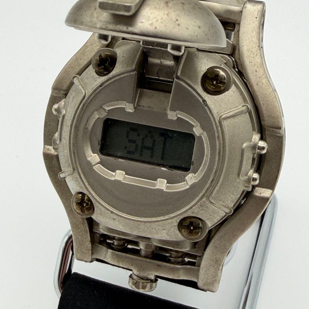 BANDAI バンダイ TOKIMA トキマ シルバー デジタル腕時計