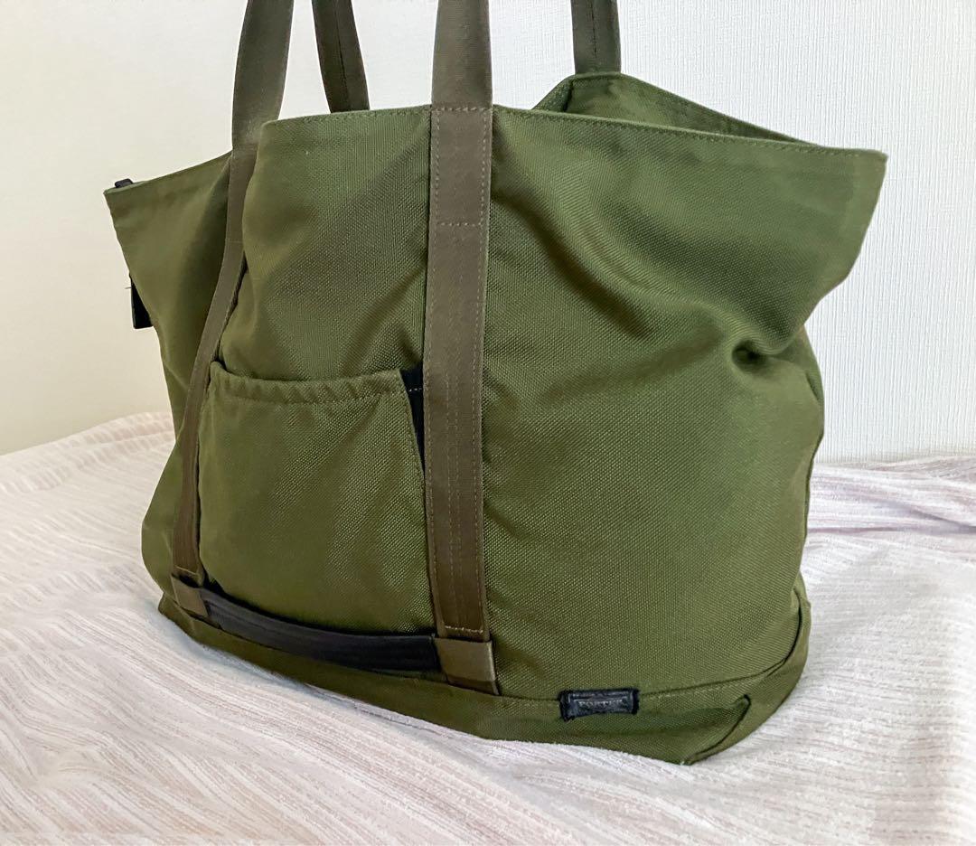 PORTER MONOCLE ポーター モノクル トートバッグ カーキ ポーチ付