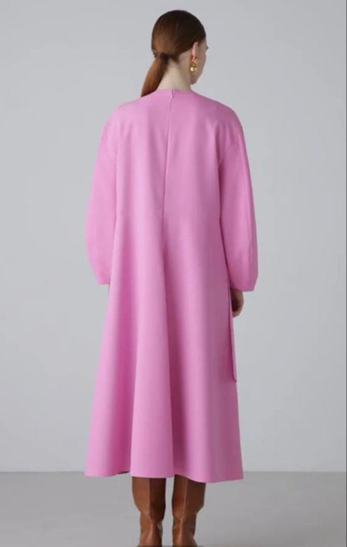 24ss✨ ADORE ハイツイストドライクロスワンピース　ロング　ピンク　38