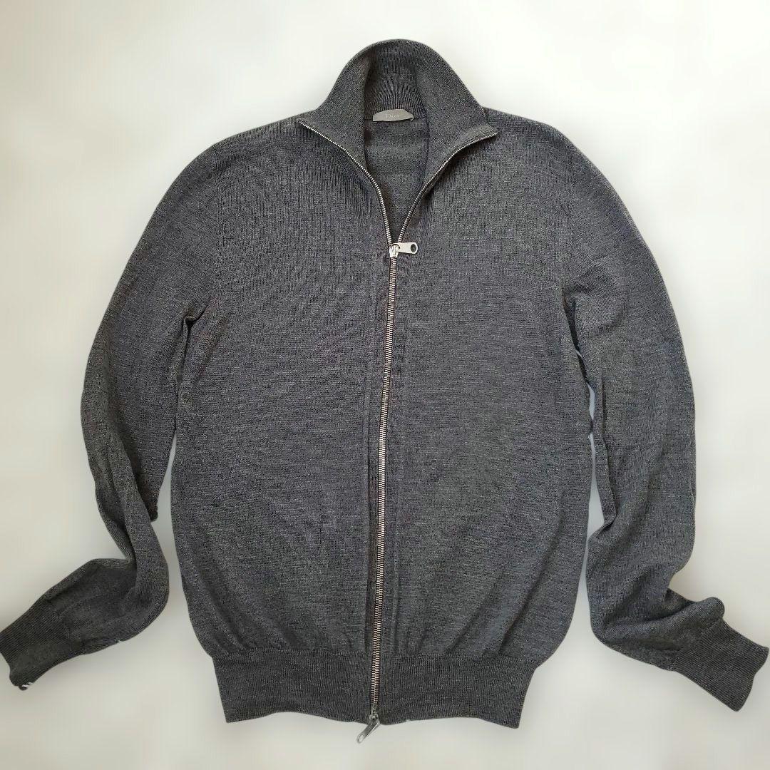 ⭐良品⭐2008aw Dior HOMME ドライバーズニット ジップアップ