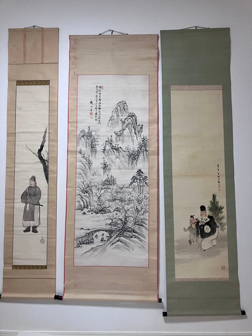 漢字書道と山水画　掛軸　31本セット　まとめ売り