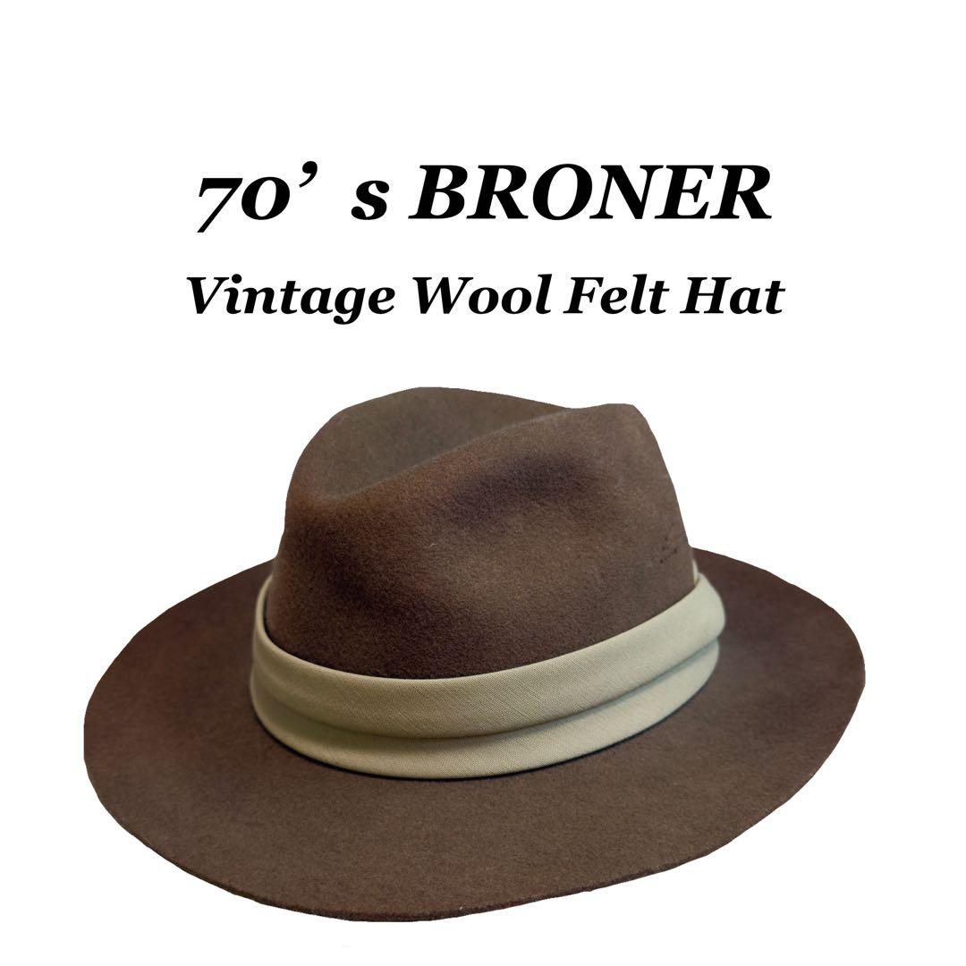 70s BRONER ウール フェルト ハット stetson H.W.DOG