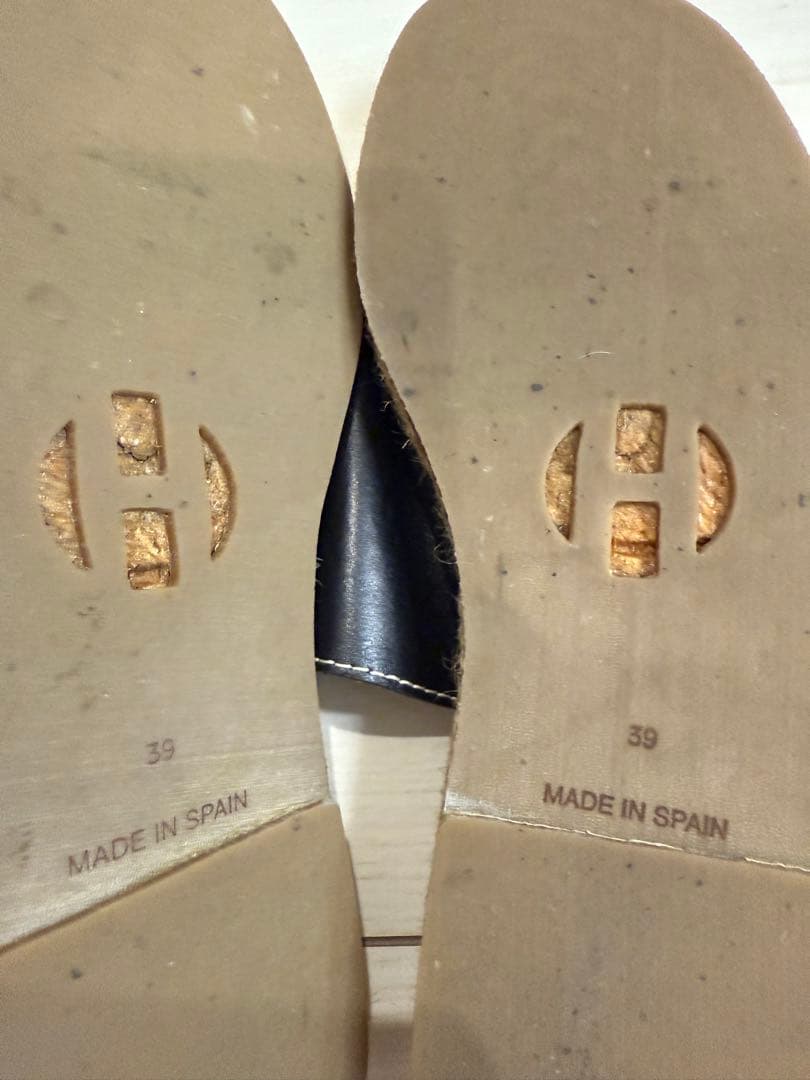 エルメスレザーサンダル（メンズ）エスパドリーユ