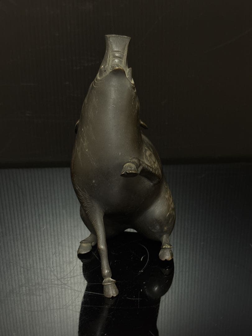 江戸期 古銅 極上 細密造形美 猪型 香炉