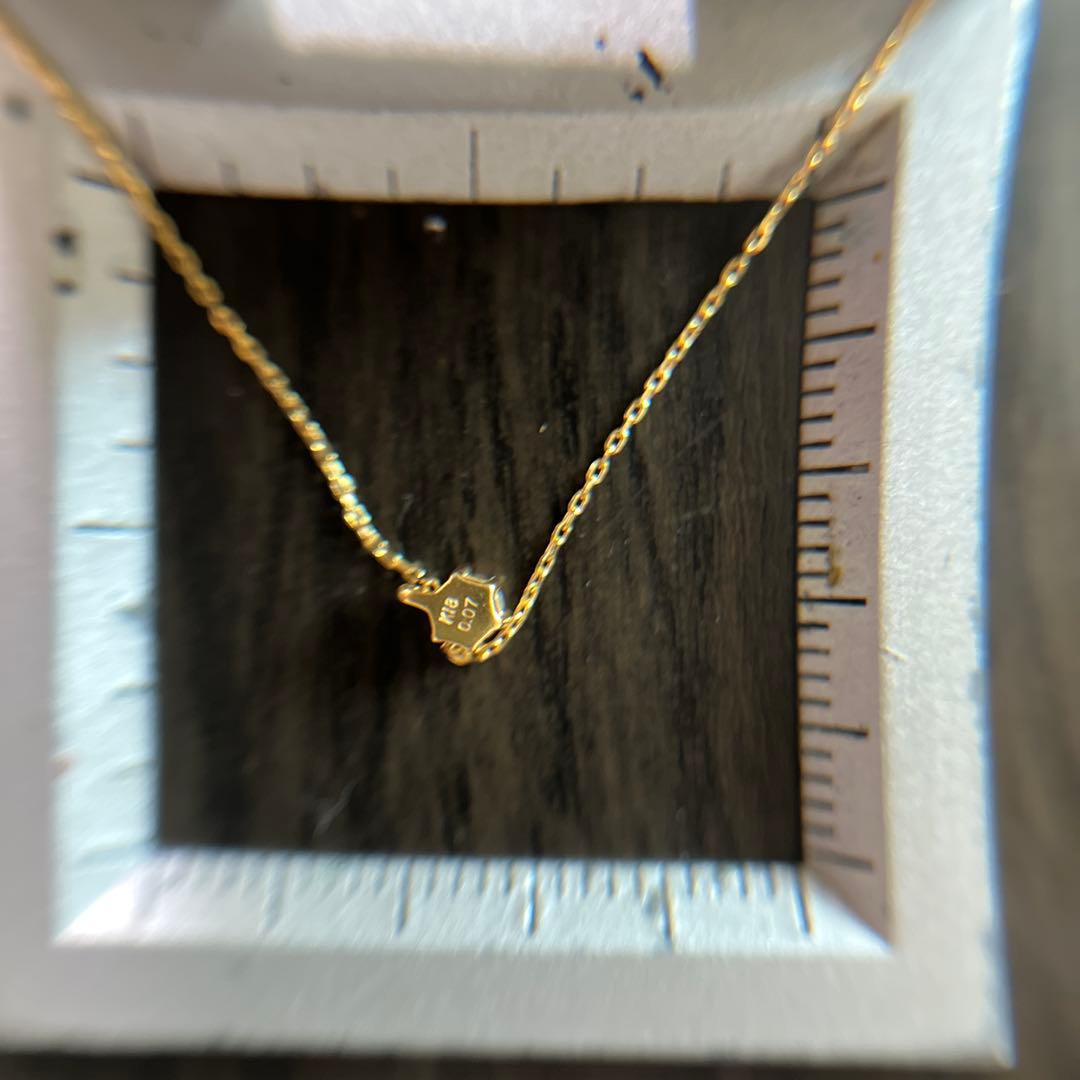 ち*む様 k18 TSUTSUMI 一粒ダイヤネックレス0.07C