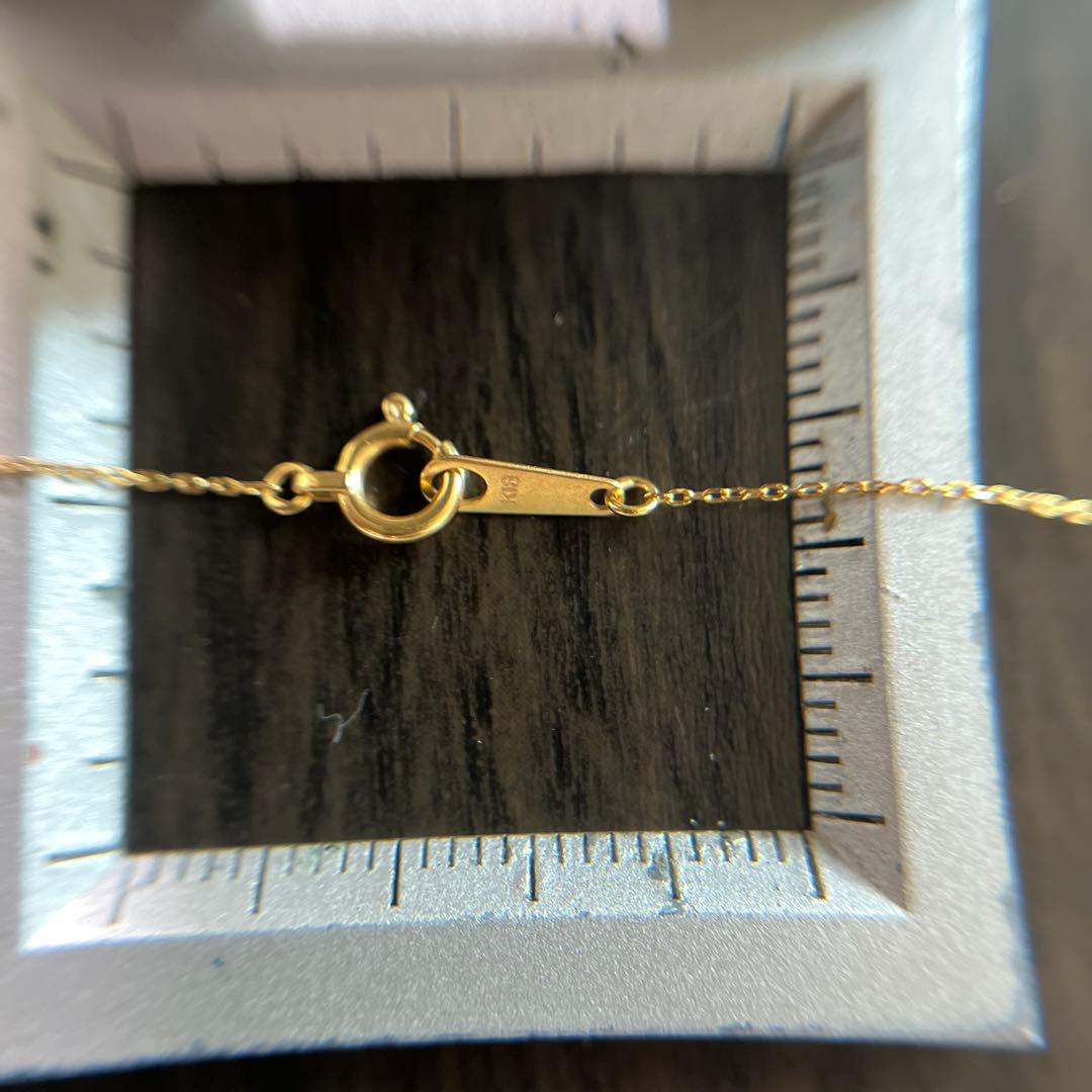 ち*む様 k18 TSUTSUMI 一粒ダイヤネックレス0.07C