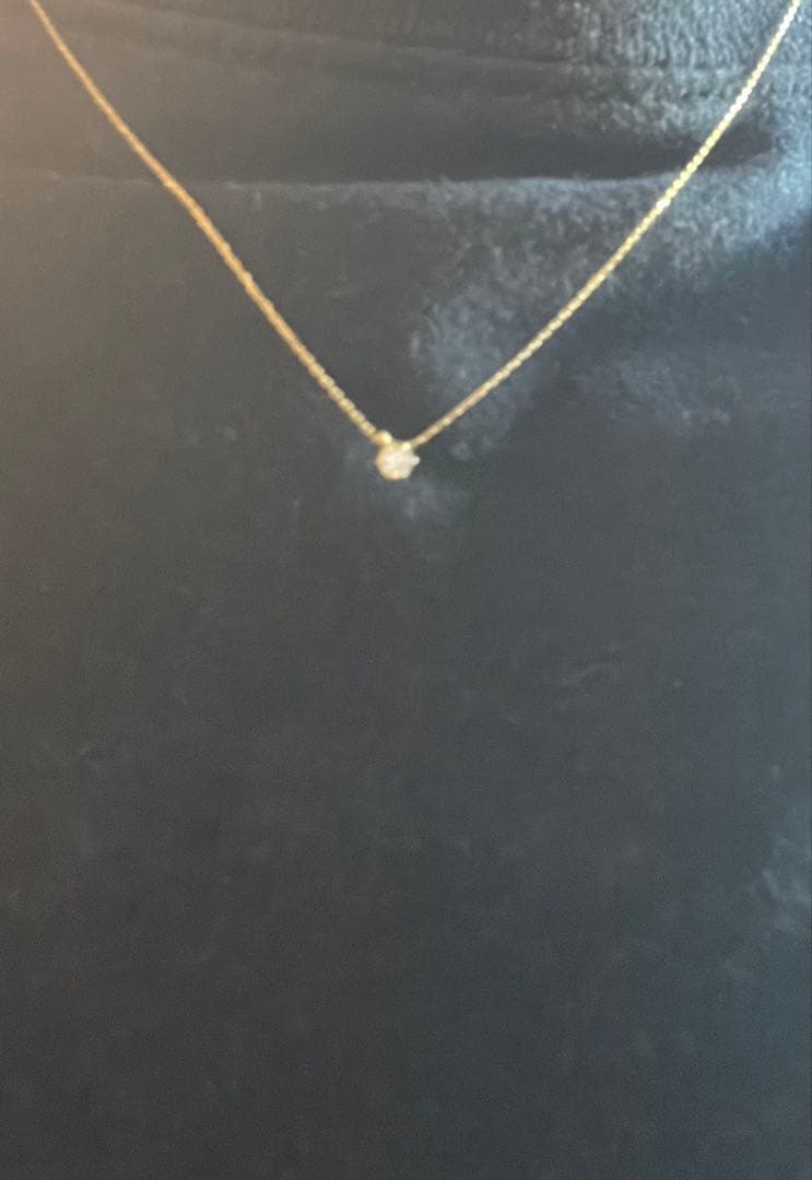 ち*む様 k18 TSUTSUMI 一粒ダイヤネックレス0.07C