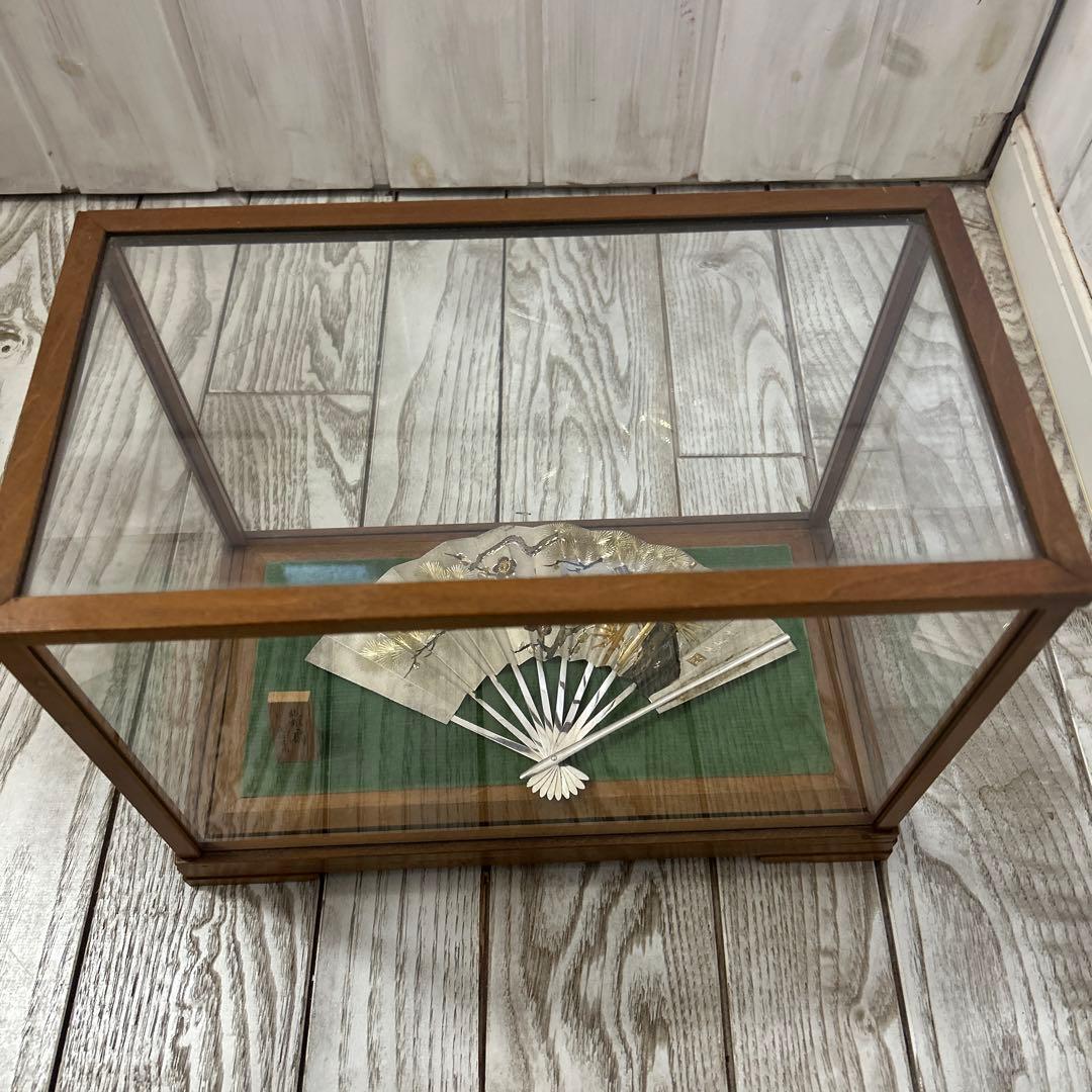 扇子の装飾品 木製ケース付き