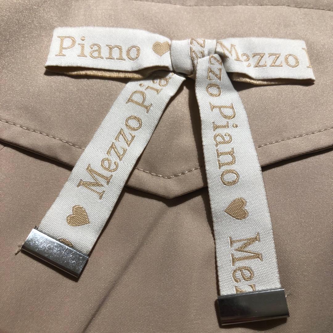 メゾピアノ新品新作タグ付き【撥水】ロゴリボン3WAYマウンテンパーカ150