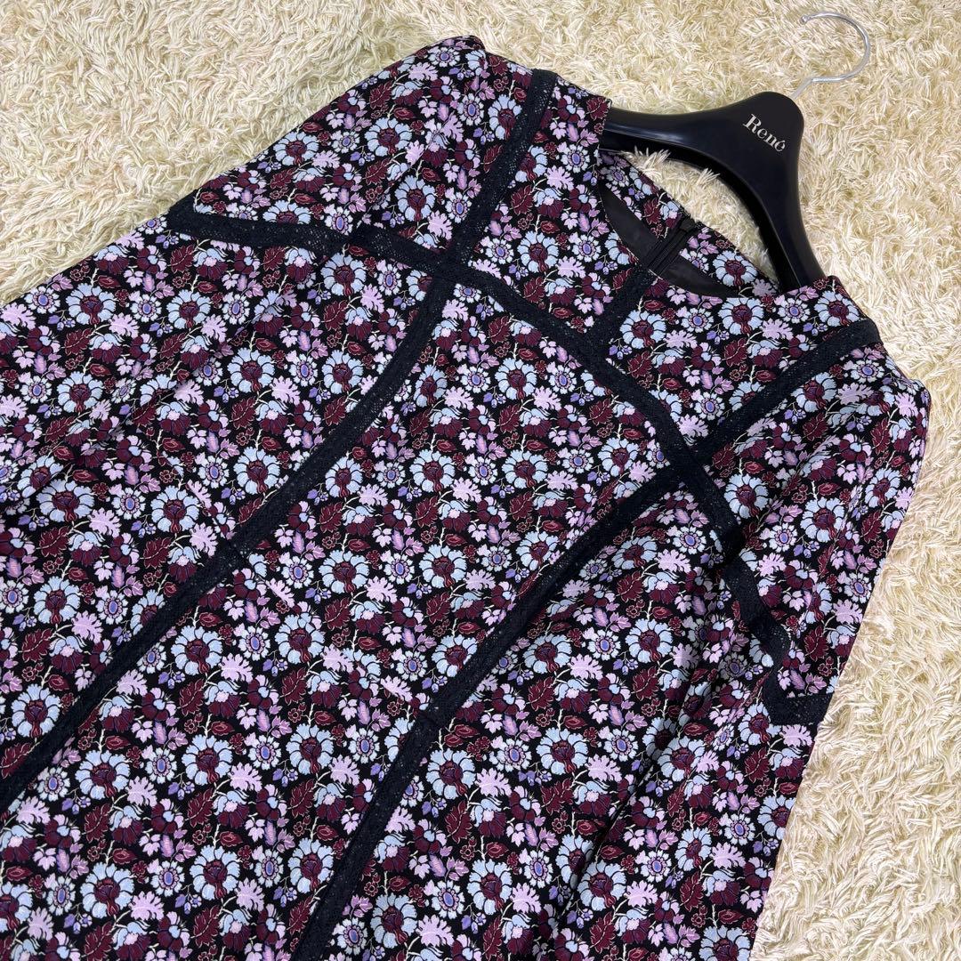 完売品　人気　グレースコンチネンタル　小花パッチレース切替　ロングワンピース