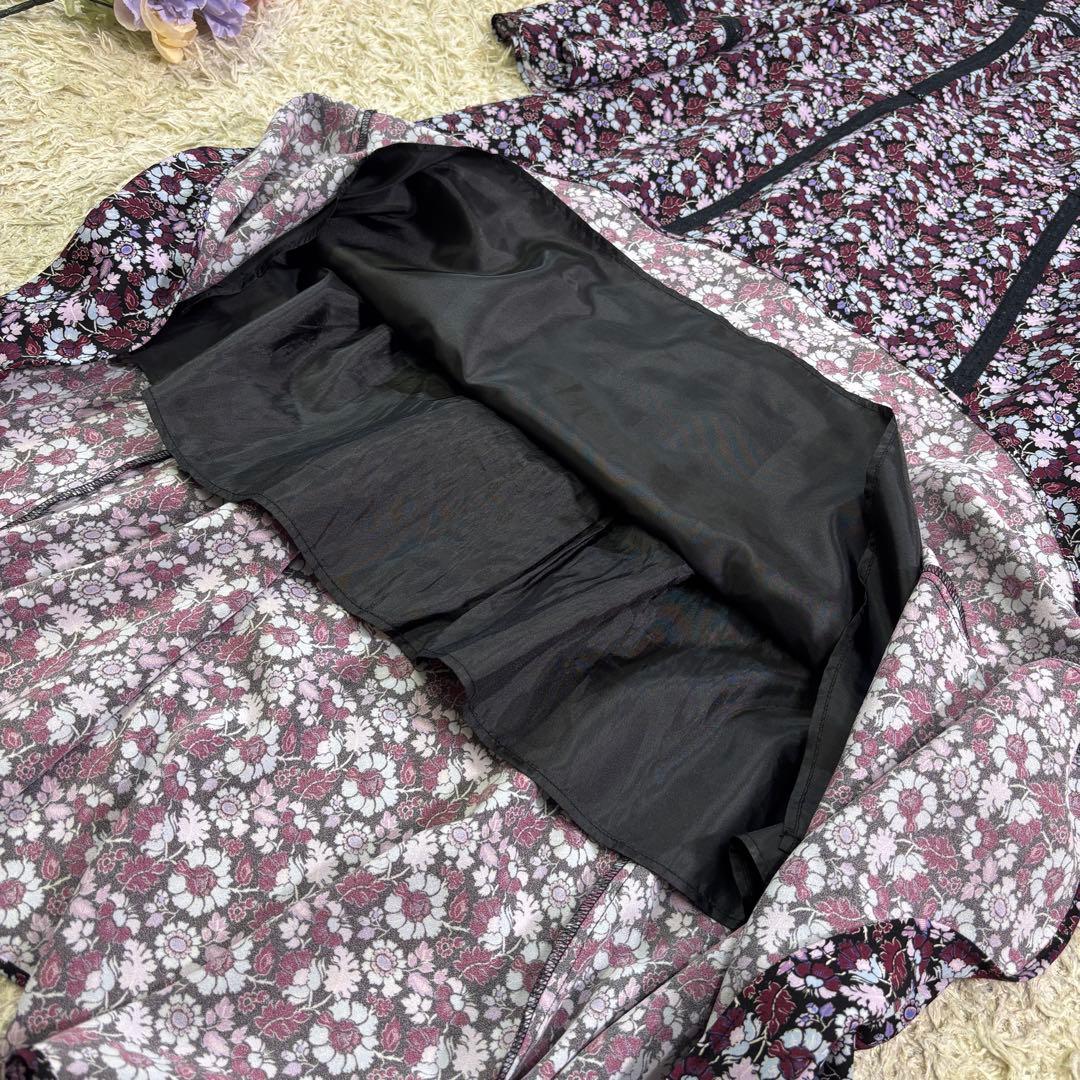 完売品　人気　グレースコンチネンタル　小花パッチレース切替　ロングワンピース