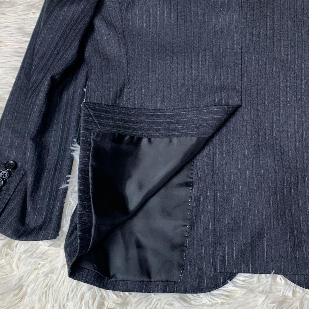 ゼニア スーツ ストライプ ダークグレー A4 エルメネジルドゼニア