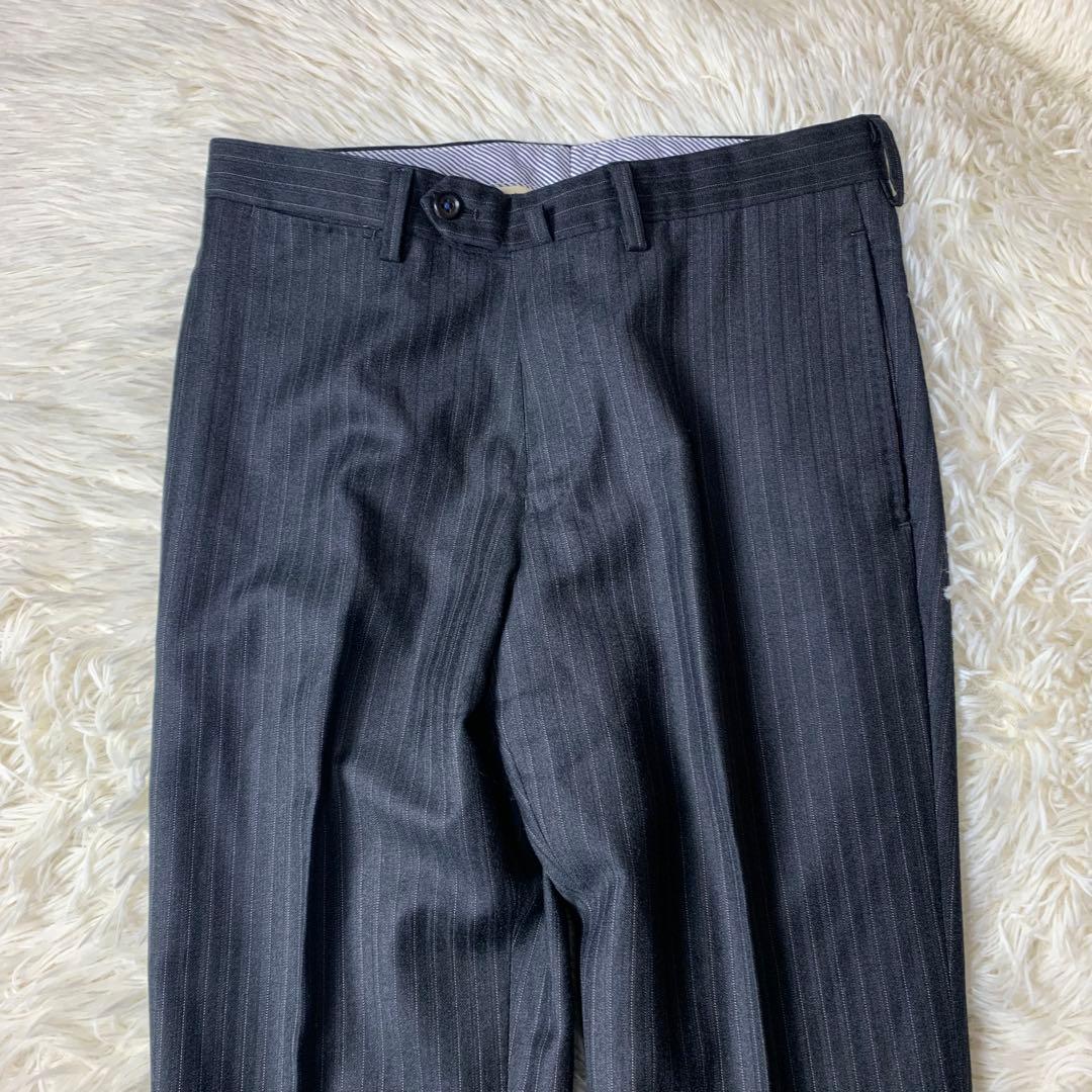 ゼニア スーツ ストライプ ダークグレー A4 エルメネジルドゼニア