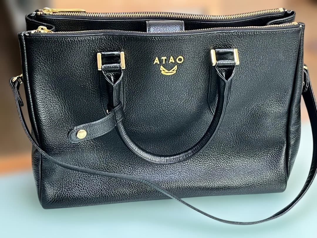 【美品】値下げしました！ATAO ブラック ビジネスバッグ