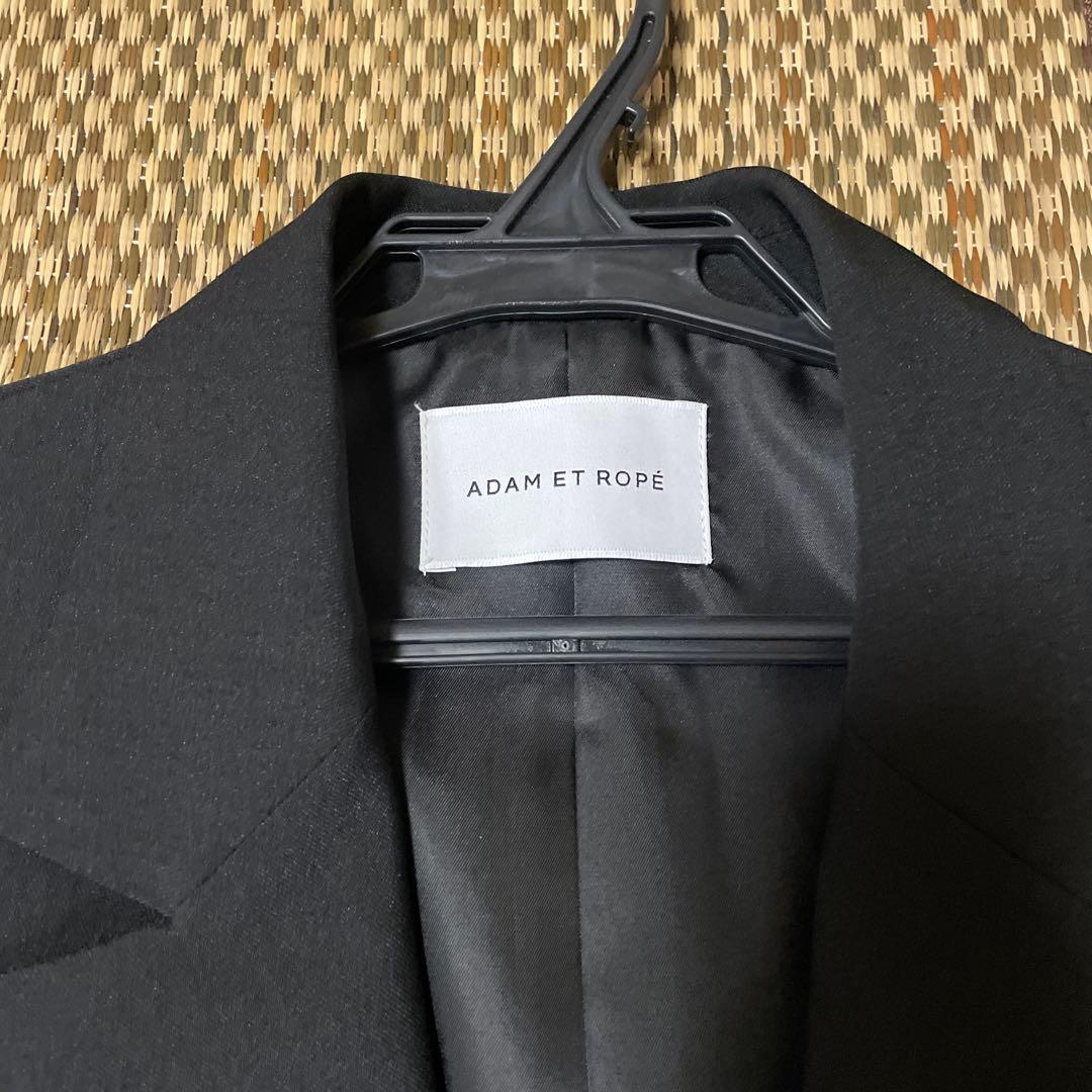 アダムエロペ　クラウドボタンテーラードジャケット　黒　サイズ36