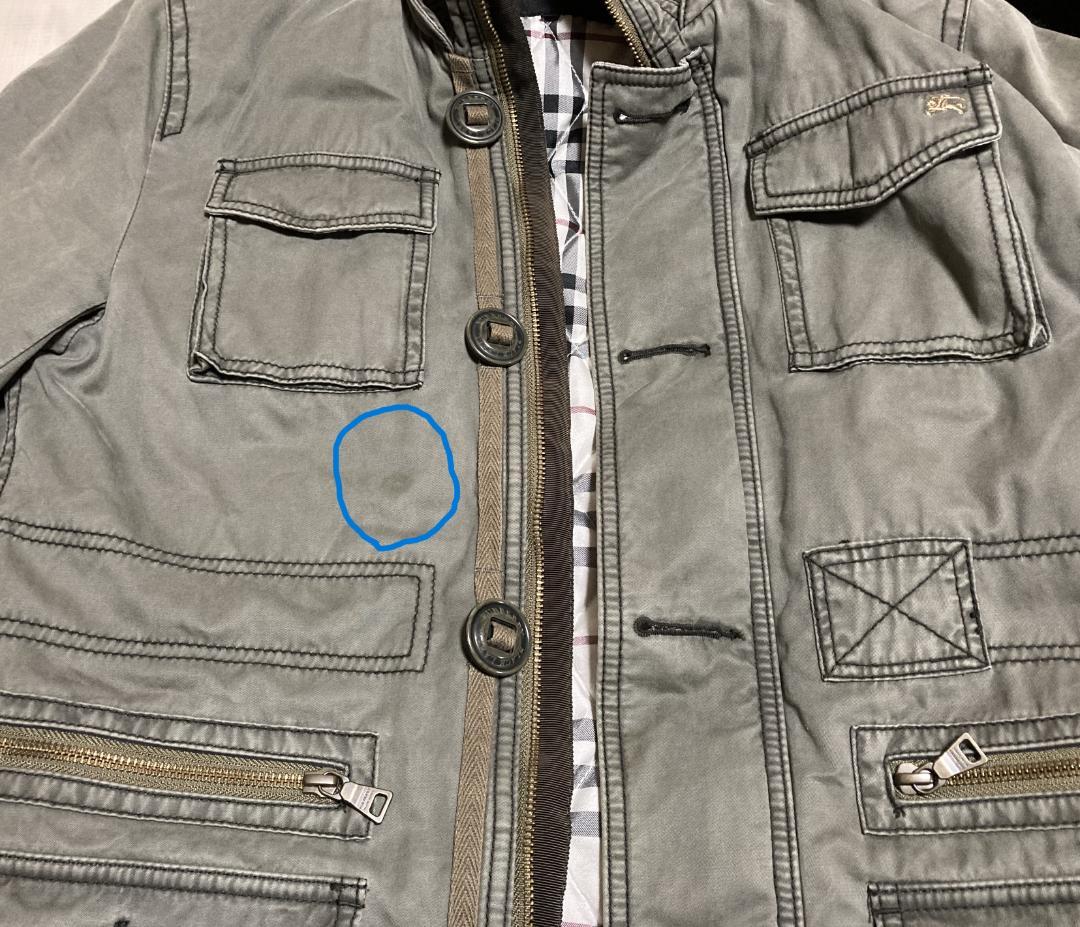 BURBERRY　BLACK LABEL　ミリタリージャケット　Mサイズ　カーキ