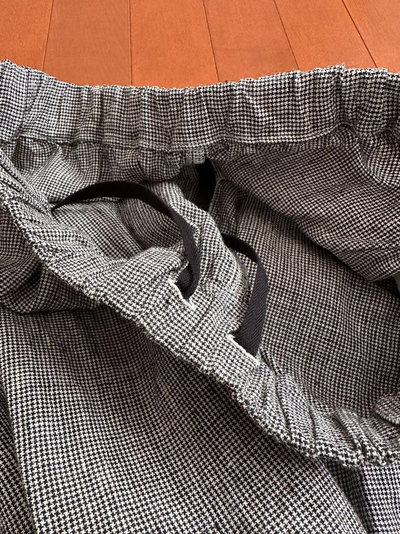 ネストローブ nest Robe リネン千鳥格子サルエルパンツ