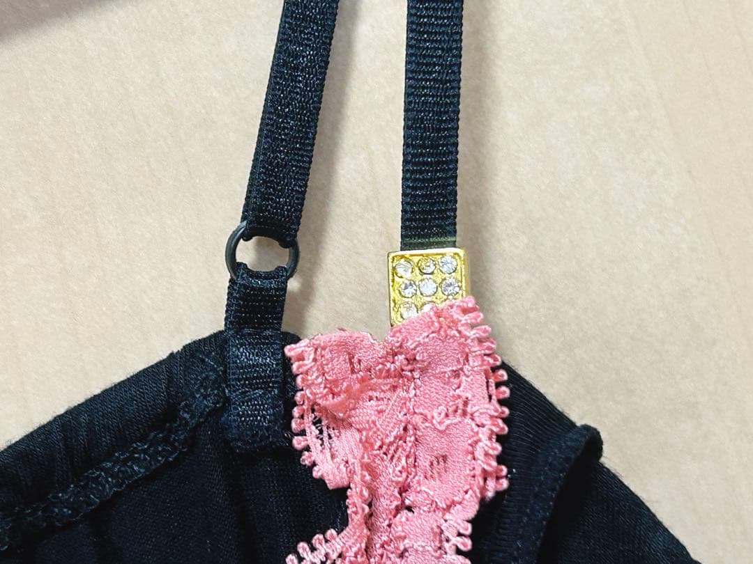 GOLDS×日菜あこコラボ♡オリジナルロゴハートリボン柄♡ゆるピタ♡キャミワンピ