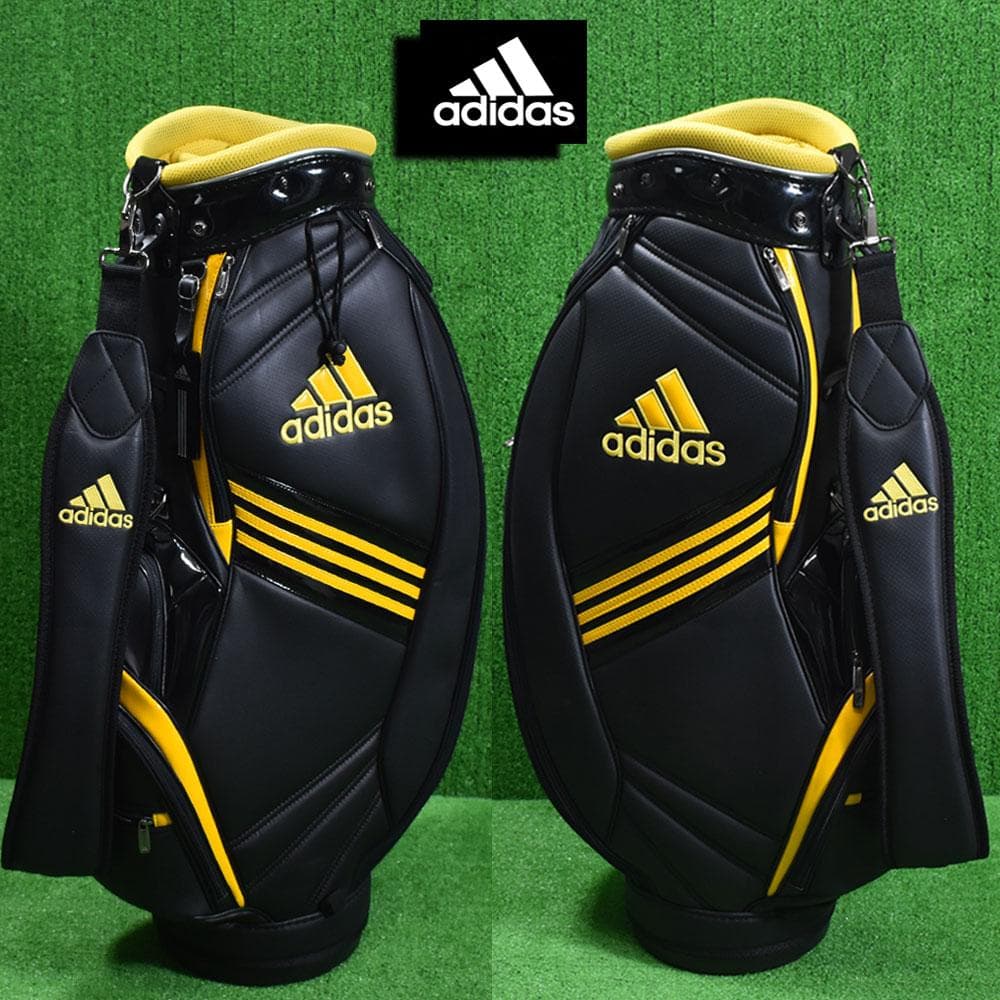 adidas/アディダス ゴルフ キャディーバック９型【黒×黄】美品！