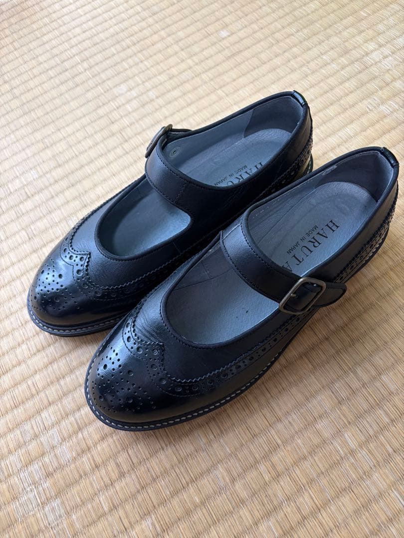 HARUTA ハルタ 太ベルトストラップシューズ ウイングチップ