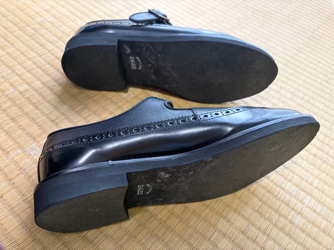 HARUTA ハルタ 太ベルトストラップシューズ ウイングチップ