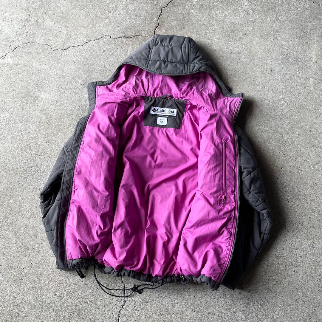 ジャケット・アウター Columbia hooded puffer jacket gray pink