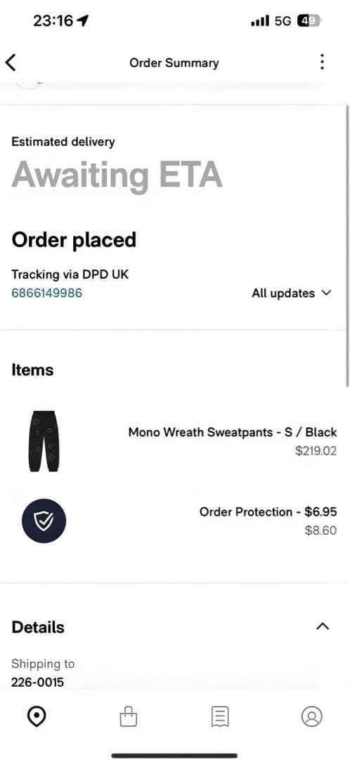 パンツ Denim Tears Mono Cotton Sweatpants