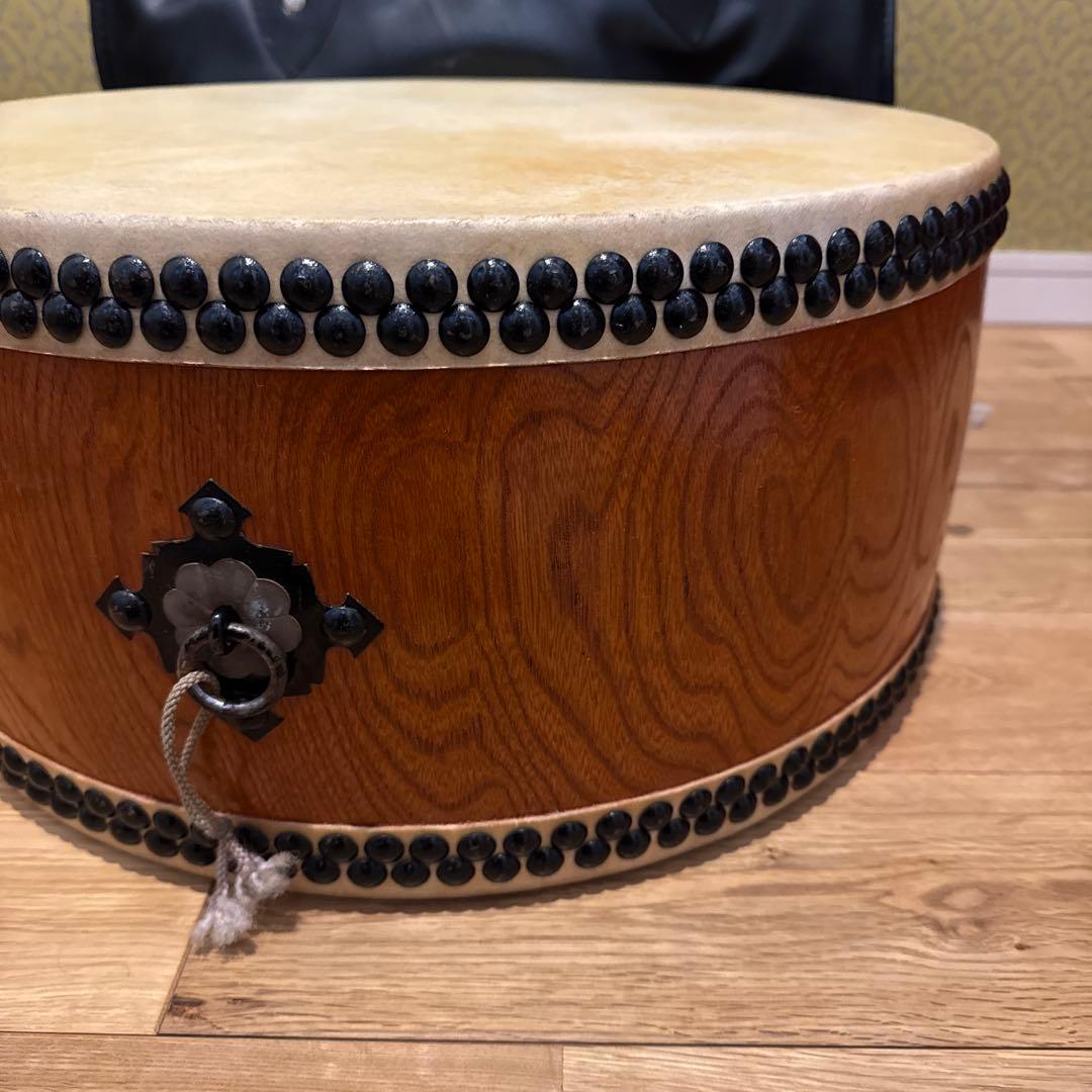 日本製 別撰上鳴保証 平太鼓 45cm オーク製バチ付 レザーケース