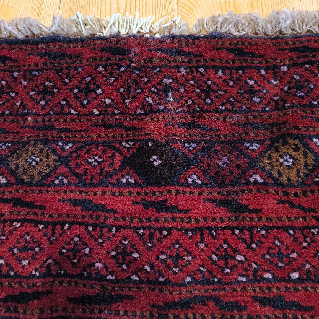 ※【もーちんページ】L205cm 訳あり　トライバルラグ　ヴィンテージラグ